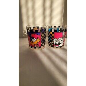 Vintage 90s Looney Tunes Zak Designs Plastic Cups Lot of 2